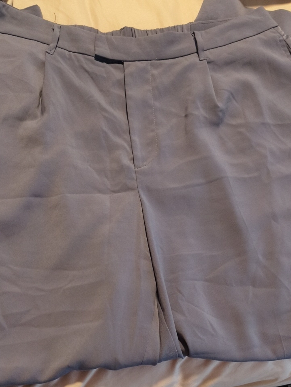 a new day Women Light Blue Flat Front Dress Pants